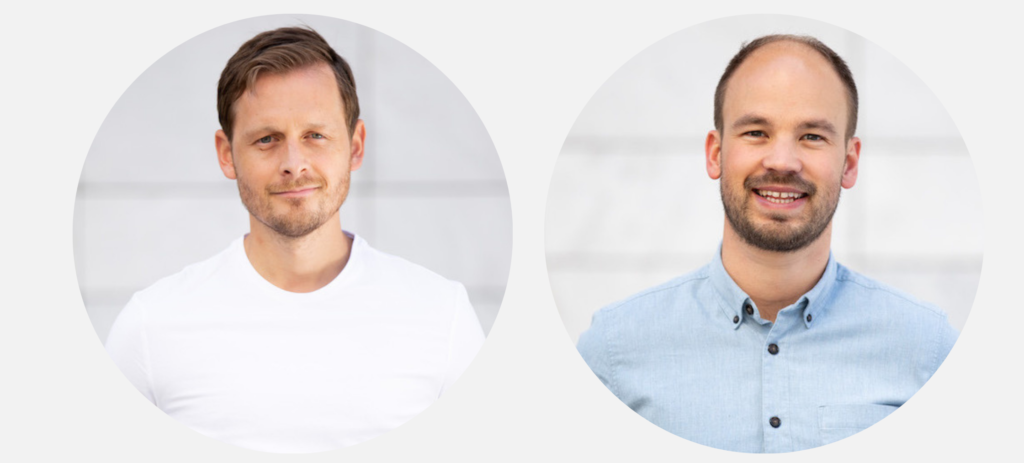 Portrettbilde av Martin Vik og Asgeir Behrentz i digitalbyrået M51 Marketing. 